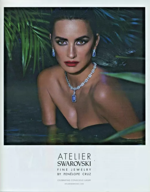 Original Magazine Print Ad  Penelope Cruz for Atelier Swarovski Jewelry