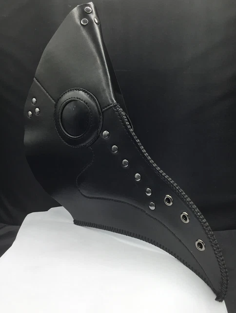 US Halloween Plague Doctor Mask Birds Mouth Long Nose Beak Faux Latex Steampunk