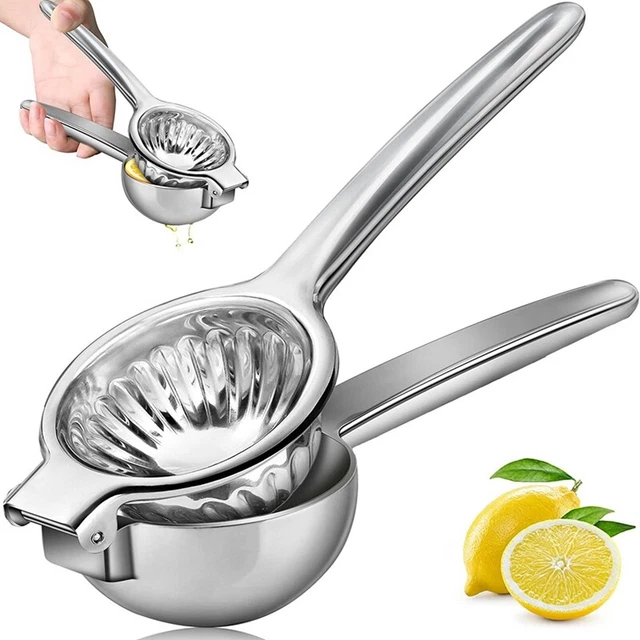 Spremiagrumi Manuale In Acciaio Inox - Set Da 4 Per Limoni E Agrumi, Design Ergonomico - Foto 6