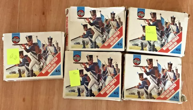 Airfix Waterloo French Infantry H0/00 scales model figures x 5 boxes