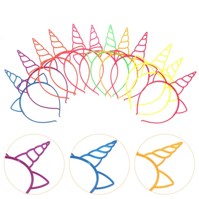 12 pz Accessorio per capelli Miss Unicorn Party Fascia Halloween
