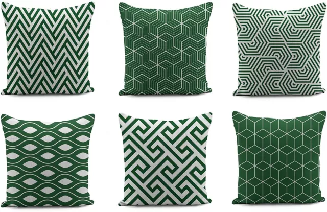 Adam Home Geometric Indoor Multicolour Cushion Covers Set of 6 and 4