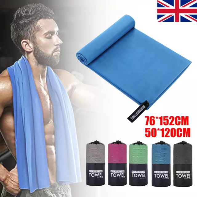 Microfibre Beach Towel for Adults Travel Bath Towels Sports Gym Quick Drying XL
