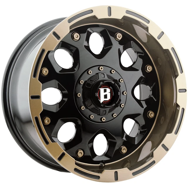 4-Ballistic 968 Shield 20x10 5x4.5"/5x5" -19mm Black/Bronze Wheels Rims 20" Inch