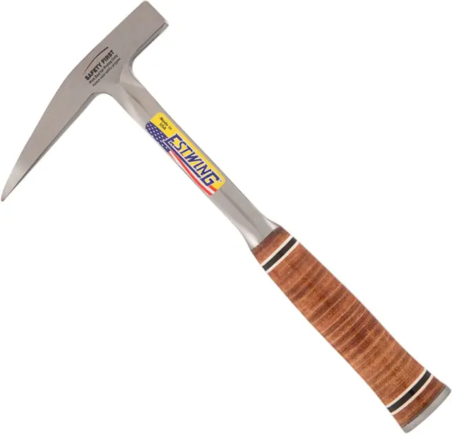 ESTWING Rock Pick - 13 Oz Geological Hammer with Smooth Face & Genuine Leather G