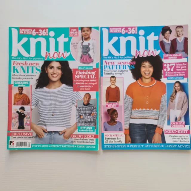 2 x Knit Now Magazines Issue 129 Toy Making Jumpers Shawls  Babies Outfit