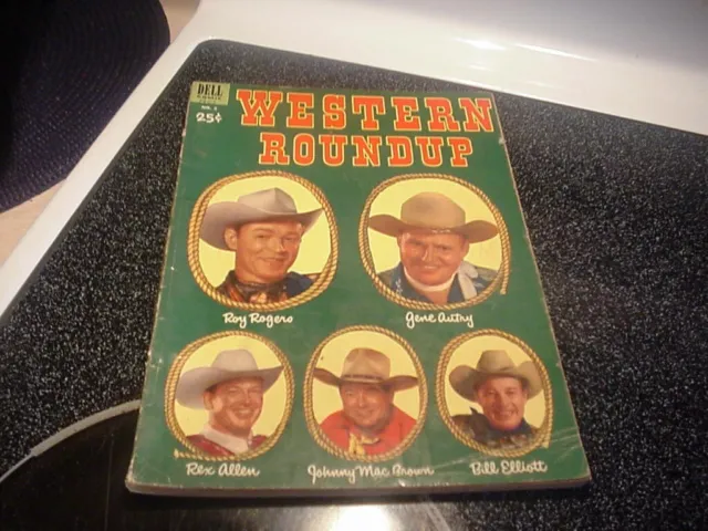 Vintage 1953 Western Roundup Comics  # 2, Roy Rogers, Gene Autry, Etc. By Dell