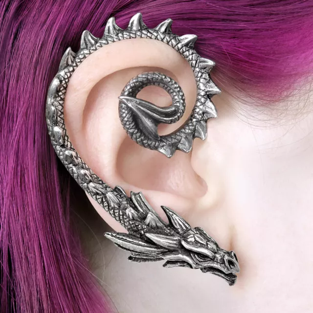 Alchemy Gothic Ostrogoth Dragon Earwrap Droit D Étain Oreille Enveloppé E412 Nwt