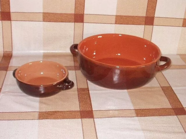 Tegame in terracotta coccio bicolore la cucina della nonna 21 cm