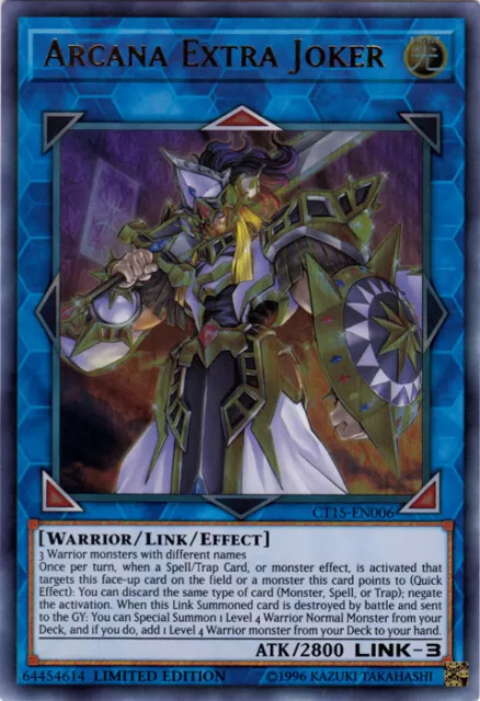 x3 Arcana Extra Joker - CT15-EN006 - Ultra Rare - Limited Edition Yu-Gi-Oh! M/NM
