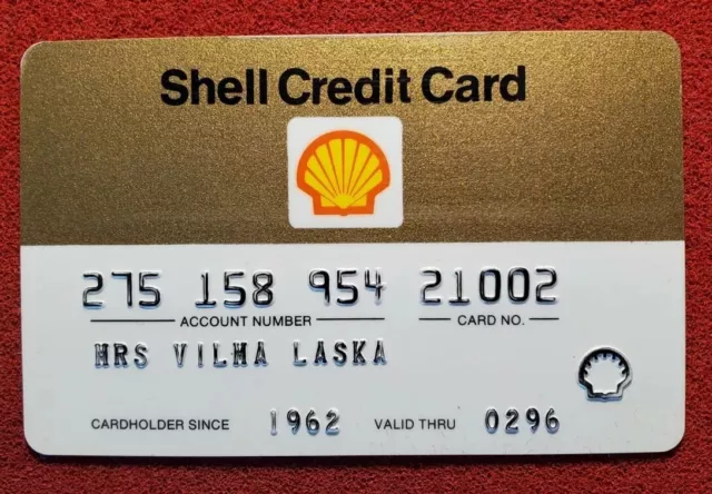 Shell Oil - Vintage Credit Card expired 1990's. Our cc8f