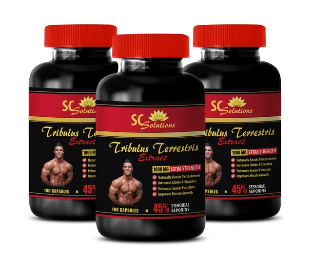 Tribulus Terrestris 10800 Mg - Forte Concentration (90% Saponines), 120 Gélules, Pour énergie Et Tonus