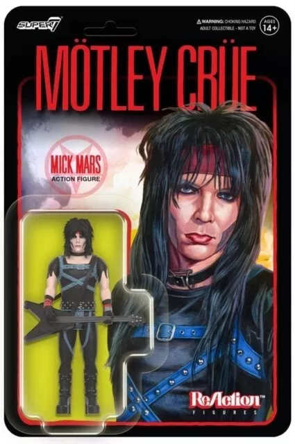 Motley Crue Reaction Figures Wave 01 - Mick Mars (Shout At The Devil)   super 7