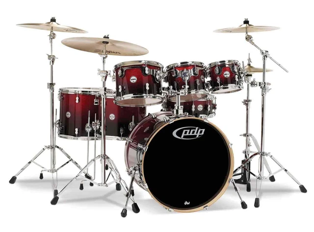 PDP Concept Maple 7-Piece Drum Shell Pack (Red to Black Fade) PDP Concept Maple 7-Piece Drum Shell Pack (Red to Black Fade)