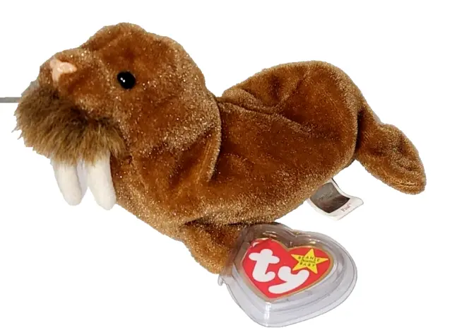 Ty Beanie Baby - PAUL the Brown Walrus (7 Inch) NEW MINT with MINT TAGS Retired