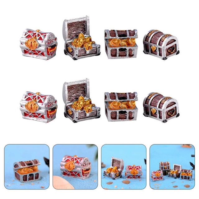 8 piezas tanque de peces decorativo decoraciones delicadas modelos del tesoro escritorio -acuario