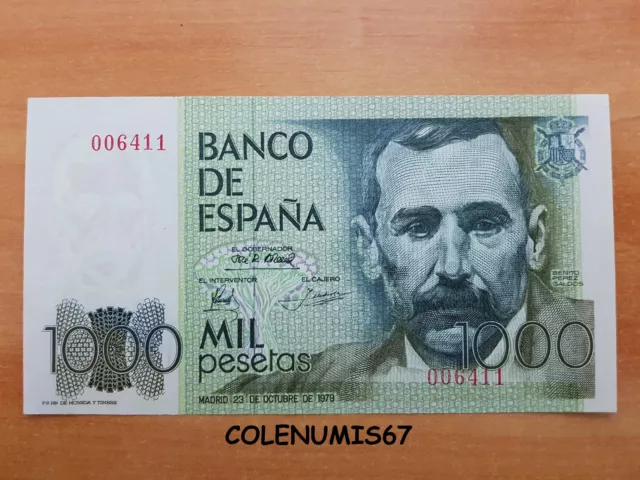 1000 Pesetas España Spain Spanien 1979 - Sc Unc - Numero Muy Bajo 6411