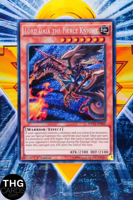Lord Gaia the Fierce Knight MVP1-ENS50 1st Edition Secret Rare Yugioh Card