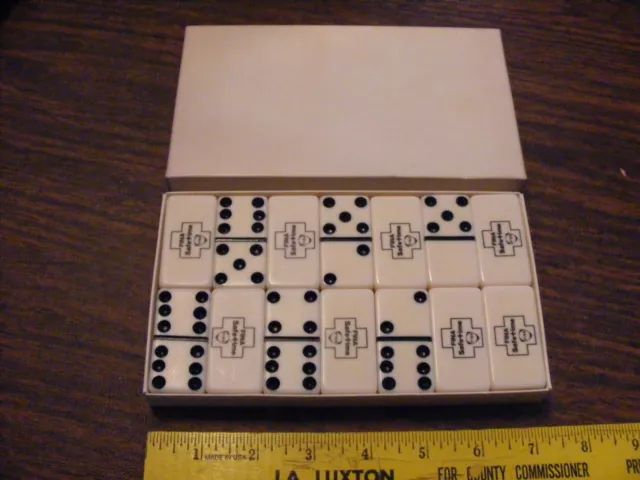 Vintage Fina Safe Time White Dominoes Fina Oil Gas Safety Award