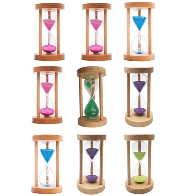 6/8/12/20/25 Minuten Sanduhr Sandglass mit Holzrahmen Tischdeko Timer