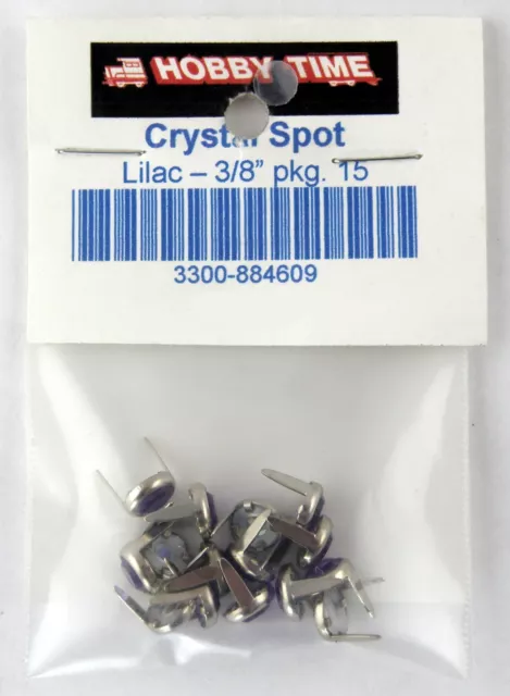 Jewel Spots 3/8" - Lilac Rhinestone - Pkg/15 - Hide Crafter Leather #8846-09