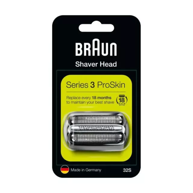 Braun Series 3 Kombipack 32S Scherkopfkassette silber Für Series 3 neue Generati