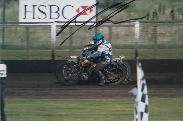 Paul Cooper Hand Signed Scunthorpe Scorpions Speedway 6X4 Photo 1.