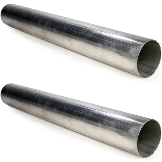 Squirrelly 3" Inch Stainless Steel Mandrel Bend Angles Straight 4 FT - 2 Pack