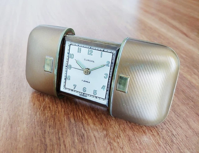 Sveglia da viaggio Europa anni '50 - Vintage Orologio Pendoletta Alarm clock