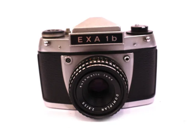 Exa 1B Spiegelreflexkamera SLR mit Domiplan 2.8 / 50 automatic lens Objektiv