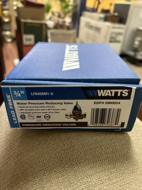 Watts 3/4 50psi Water Pressure Reducing Valve Lead (LFN45BM1-U)