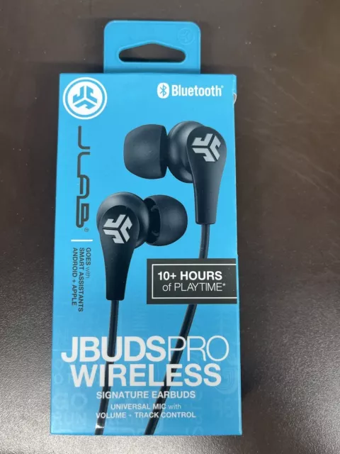NEW JLab Jbuds Pro In-Ear Water Resistant Wireless Headphones Black
