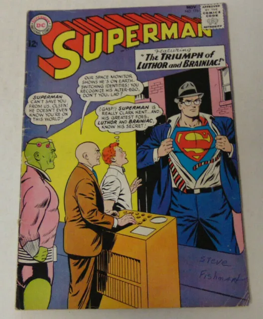 Superman #173 VG- 1964 DC Comics Luthor Brainiac Cover/Story Curt Swan