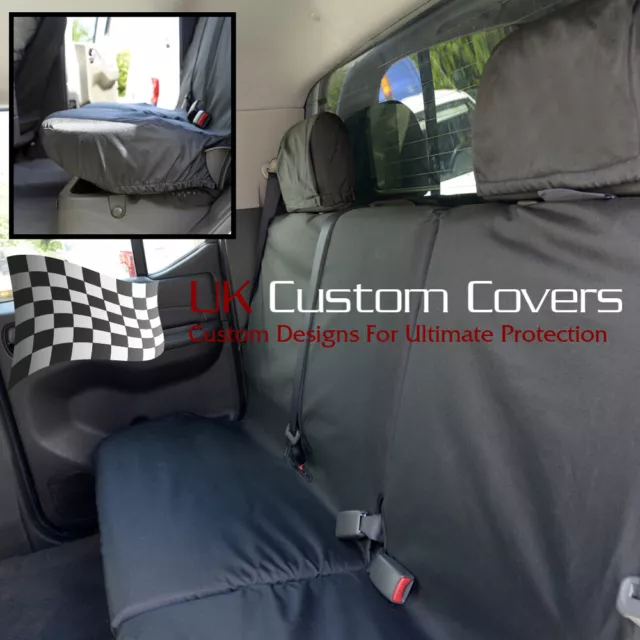 Fits Nissan Navara D40 Double Cab 2014 Tailored Rear Seat Covers 138