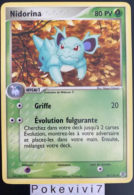 Carte Pokemon NIDORINA 40/112 Bloc EX Rouge Feu Vert Feuille FR NEUF