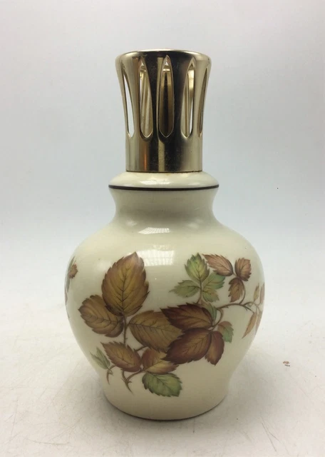 Ancienne lampe Berger HO en porcelaine de Limoges décor oiseaux Teissonnière