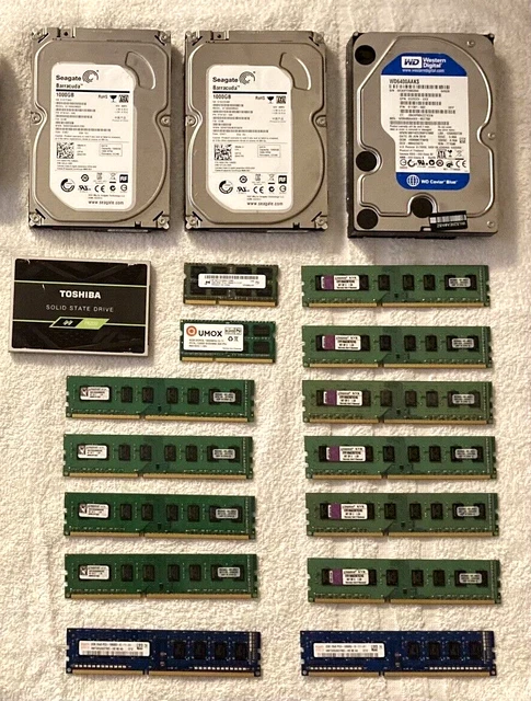 Lotto Componenti Pc - Ssd Hdd Ram