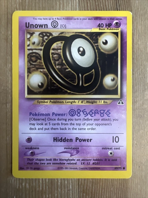 1995 unown pokemon card value - Neo - Neo Discovery - [I] flip a coin Unown [B] - 39/64 -