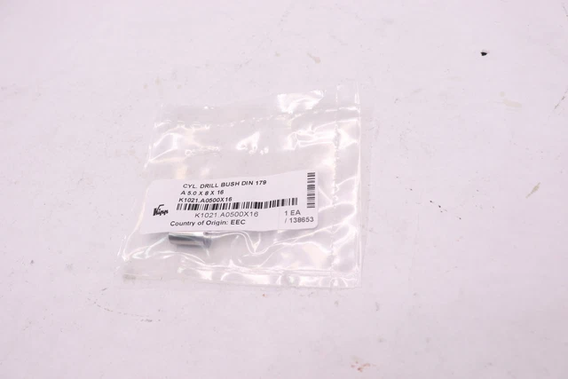 Kipp Mild Steel Rounded Top Drill Bushing 5 x 8 x 16mm K1021.A0500X16