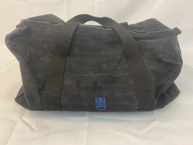 UPS Air-Tex Overnight Travel Bag Black With Blue Logo Canvas USA Fast Ship