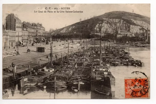 PENICHES & thémes bateaux Port batellerie écluse CPA 76 LE HAVRE vue du port
