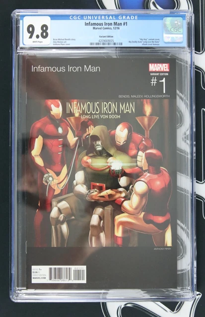 Infamous Iron Man #1 CGC 9.8 WP (2016) Hip Hop Variant Cover (Marvel)