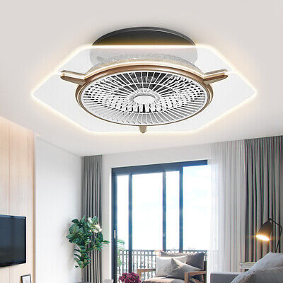 Ventilateur de plafond avec éclairage Ventilateur Lumière LED Télécommande dimma