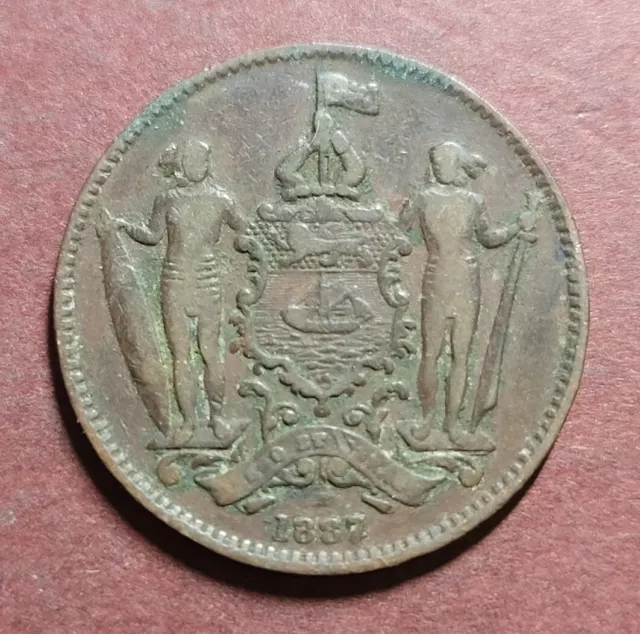 British North Borneo 1 Cent 1887 Coin