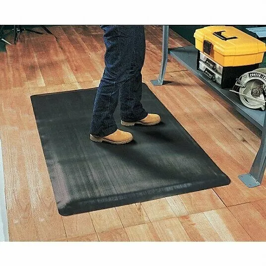 Nortrax 5MDL7 Antifatigue Mat-Rubber-5 ft. x 3 ft.-1/2" Thick-Black-Beveled
