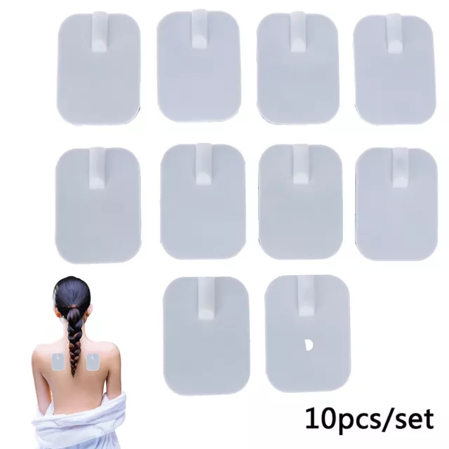 10Pcs 4*6cm Reusable Tens Machine Electrode Pads Body Massager Selfadhesive Y-wf
