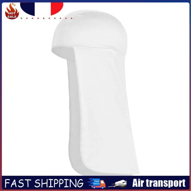 Cycling Visor Cap Outdoor Anti UV Breathable Fishing Neck Protector (White)