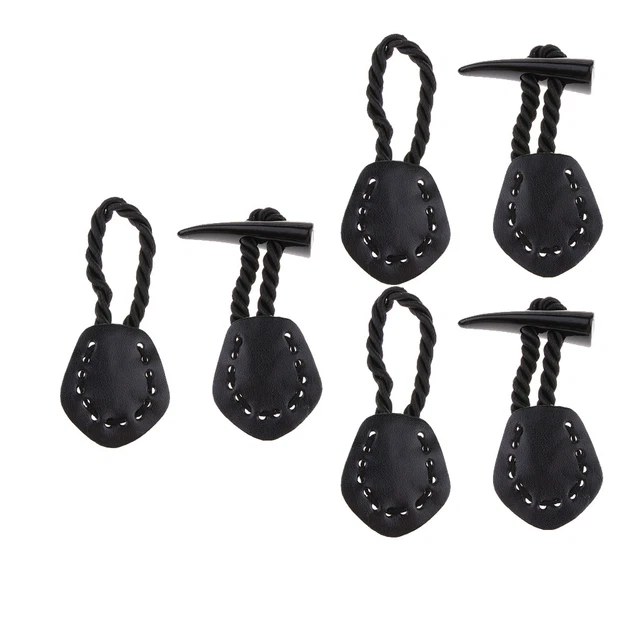 3er Set Leder Horn Knebelverschluss Knopf Mantel Jacke Duffle diy Nähen