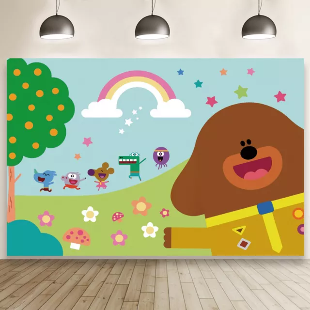 Hey Duggee Backdrop Baby Shower Kids Birthday Party Photo Background Banner