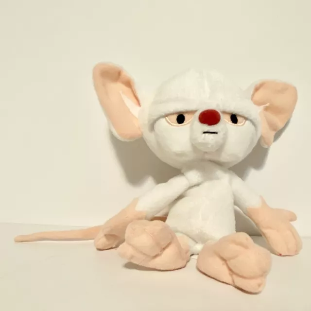 Warner Bros Pinky and the BRAIN Plush Stuffed Beanie Toy Mouse 1996 Animaniacs